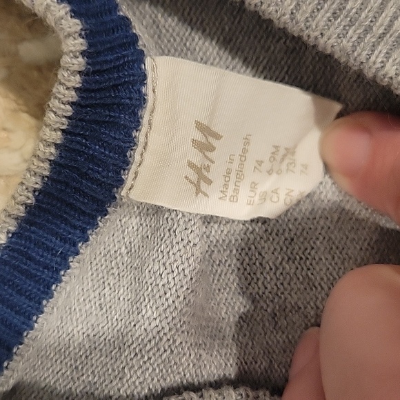 6-9 month H&M gray cardigan - Picture 2 of 2